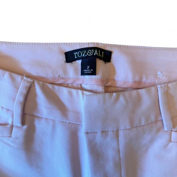 Roz & Ali Blush Pink Slim Dress Pants - Size 2 / 774O - Picture 3 of 8